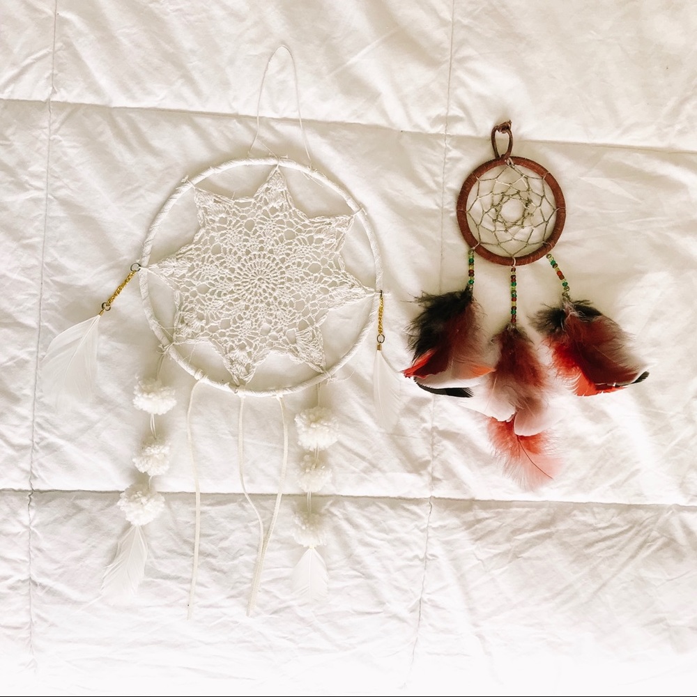 Set of bohemian dream catchers